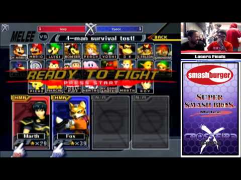 Smashburger Melee 4: Soup (Marth) vs Kaeon (Fox)