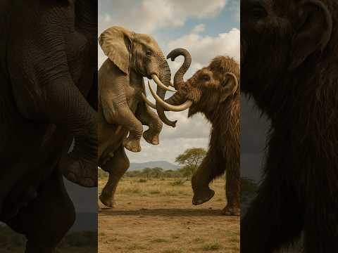 How Strong Were Mammoths Compared to African Elephants? #mammoth #elephant #wildlife #animals