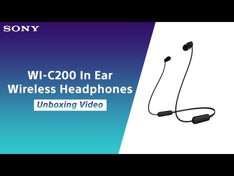 Belaidės į ausį įdedamos ausinės Sony WI-C200W, baltos video
