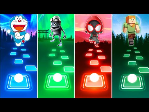 Doraemon vs Crazy Frog vs Spiderman vs Minecraft - Tiles Hop EDM Rush
