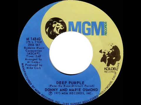 1976 HITS ARCHIVE: Deep Purple - Donny &  Marie Osmond  (stereo 45)
