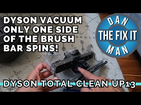 Dyson Ball Total Clean Vacuum Drive Gear Axle Broken (Only one side of the brush bar spins) Easy Fix