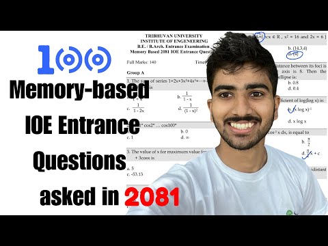 Past Questions for IOE Entrance Preparation