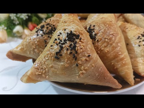 Samsa at home - a recipe for real uzbek samsa from puff pastry with meat in the oven!