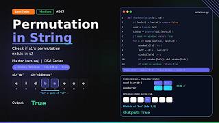 Day 46 || LeetCode 567 ||  DSA live with me  || Permutation in string