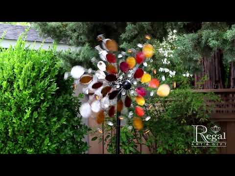 12252 24" Rotating Wind Spinner - Jeweled Metallic