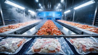Inside the King Crab Factory: From Live Catch to Premium Meat Extraction (Full Process)#kingcrab