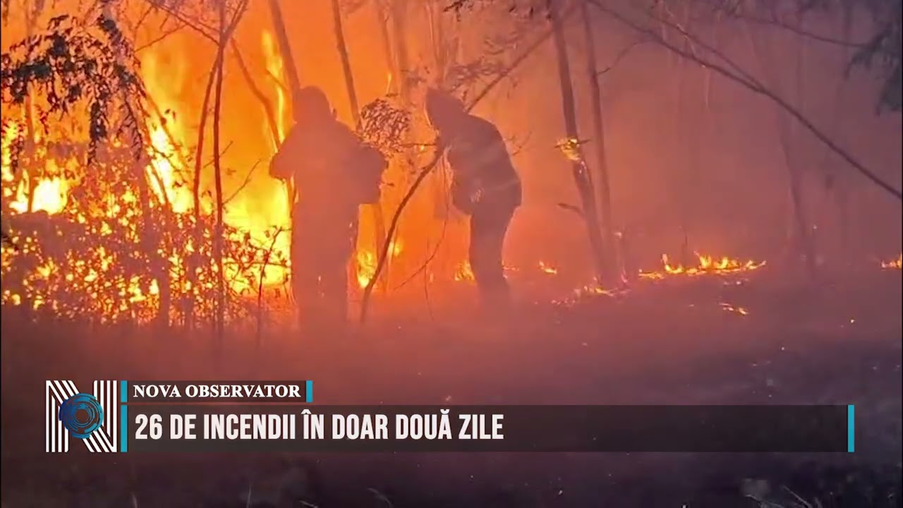 26 de incendii în doar două zile