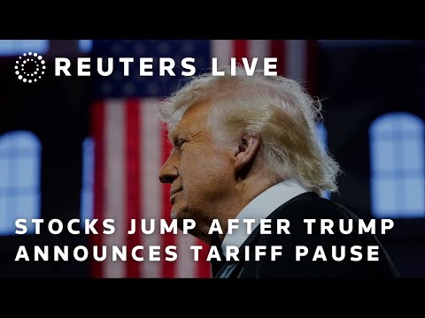 LIVE: US stocks jump after Trump announces 90-day tariff pause, excluding China