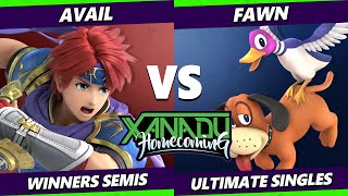 Xanadu Homecoming Top 8 - Avail (Roy, Fox) Vs. fawn (Duck Hunt) Smash Ultimate - SSBU