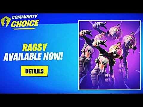 NEW RAGSY SKIN COMMUNITY CHOICE WINNER + NEW SNACK ATTACKERS PICKAXE NEW FORTNITE ITEM SHOP