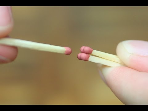 Lighting a match using the very matches