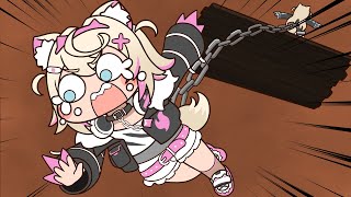 【手描き】ふわもこ鎖の絆【Fuwawa/Mococo/ホロライブ切り抜き/切り抜き漫画】