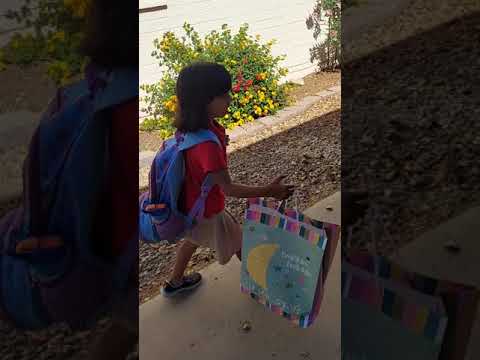 Yashica going school with cake 🎂