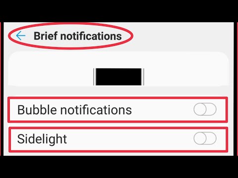 Brief Notifications Settings | Bubble Notifications | Sidelight | LG Phones