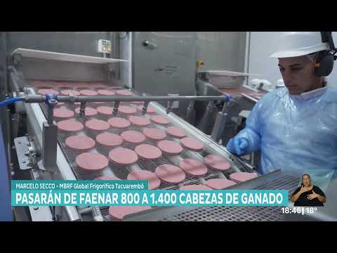Frigorífico Tacuarembó inauguró una ampliación de su planta de faena y producción de hamburguesas.