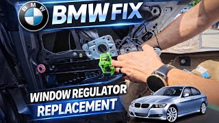 DIY BMW 328i Broken Window Regulator Swap - E90 E91 Models