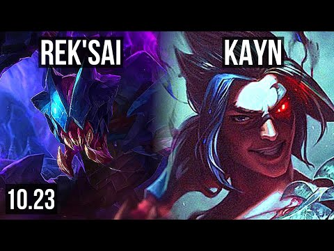 REK'SAI vs KAYN (JUNGLE) | 8/0/6, 65% winrate, Legendary | KR Master | v10.23