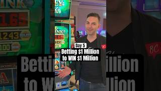 Day 5: Betting $1 Million to WIN $1 Million 💸  It's a COMEBACK day today!! #casino #slots #jackpot