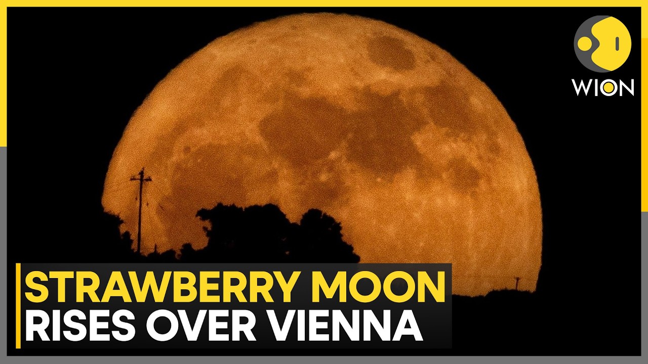 Strawberry Moon Rises Over the Parthenon In Stunning Vienna Sky | WION News
