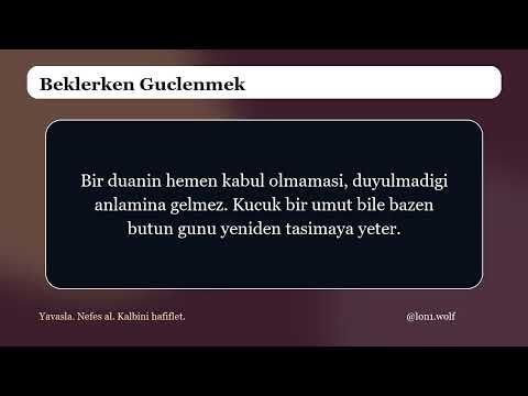 Beklerken Guclenmek