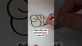 Download lagu HOW TO DRAW BUBBLE LETTERS 🤩 #shorts #art mp3