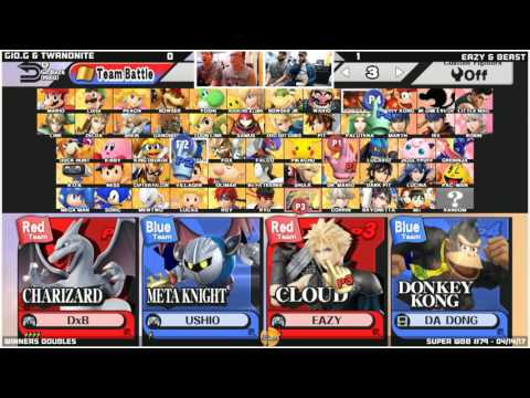 WBB #80  Eazy & Beast vs Gio G & Twanonite   Winners Round 1   Smash 4 Doubles