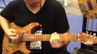 Marcus Rezak playing Lipe Guitars USA, at The NAMM Show 2013