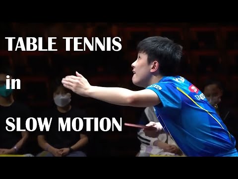 Professional Table Tennis Highlights in Slow Motion