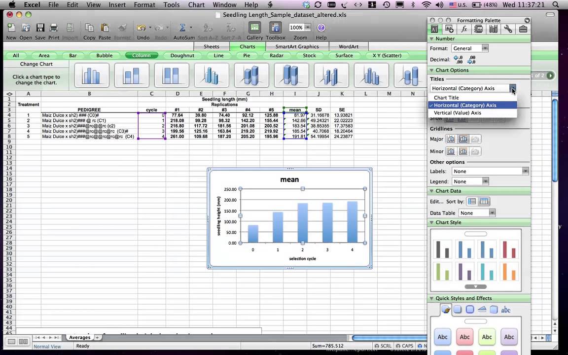 bar chart error bars