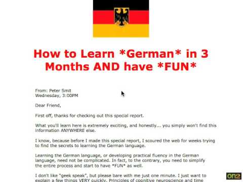 How To Learn German in 3 Months (Special Report)