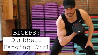 Biceps Dumbbell Hanging Curl exercise video thumbnail