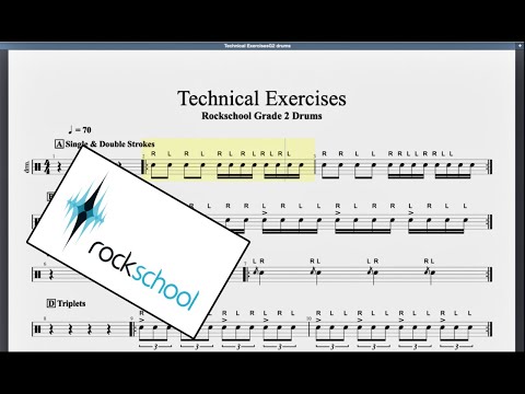 Technical Exercises (No Drums) Rockschool Grade 2 Drums