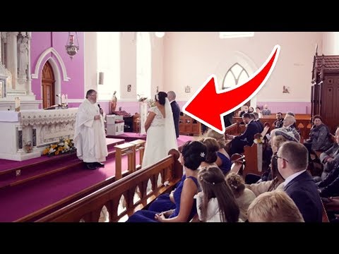 Die Hochzeit wird von dem Mann unterbrochen - als die Braut sich umdreht ist sie gerührt