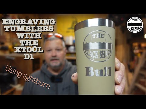 Engraving tumblers with the XTool D1 using lightburn