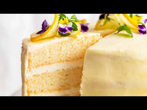 Lemon Cake with Fluffy Lemon Frosting