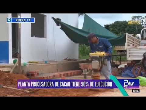 Planta Procesadora de Cacao, en Gonzalo Moreno, alcanza 90% de avance y entra en fase de pruebas