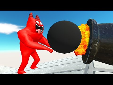 MONSTERS CLIMB THE CANNON BALL PATH - Animal Revolt Battle Simulator