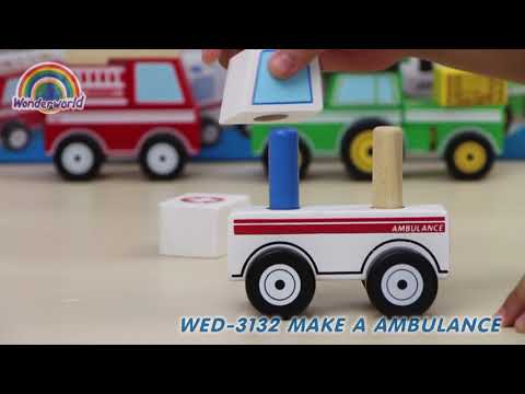 Деревянный конструктор 'Скорая помощь' Wonderworld WED-3132