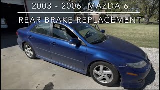 Mazda 6 rear brake job. Do it yourself. 2003-2006
