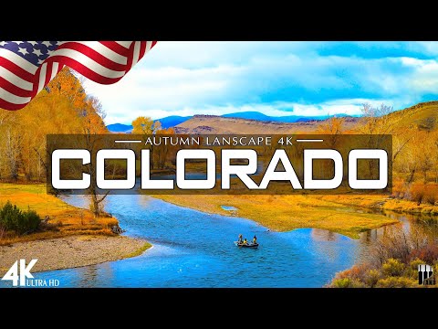 COLORADO 4K Autumn Aerial Film 🍁 Calming Piano Music 🍁 Autumn Landscape Video Ultra HD 🍁Fall Foliage