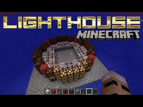 Jazzy Jeff - Minecraft Lighthouse With Rotating Light - Lighthouse Redstone Tutorial