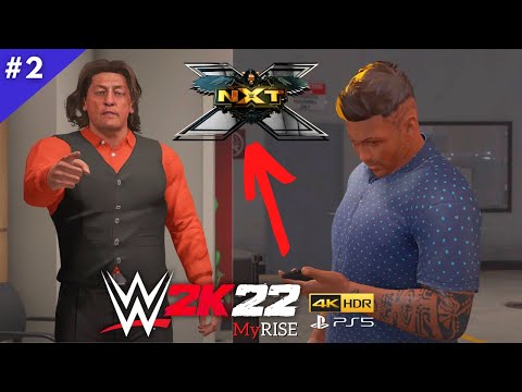 WWE 2K22 MyRise PS5 Walkthrough Gameplay Part 2 - Getting Signed to WWE NXT (No Commentary)