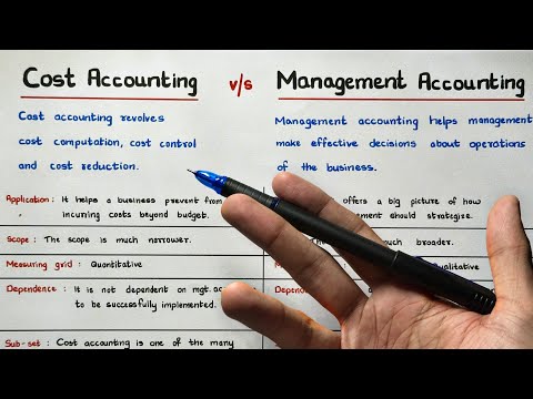 Cost Accounting vs Management Accounting - By Saheb Academy