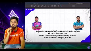 RR vs MI Dream11 | RR vs MI Pitch Report & Playing XI | Rajasthan vs Mumbai Dream11 - IPL 2022