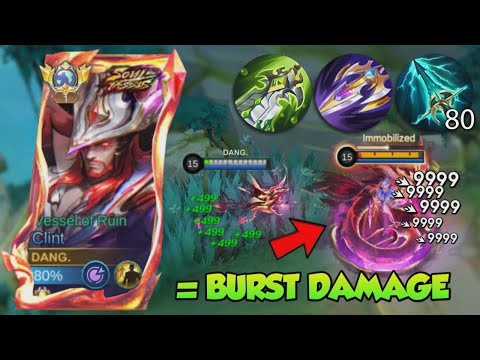 CLINT FULL DAMAGE 1 SHOT BUILD IS HERE!!🔥😱 ( 100% BROKEN!! ) - MUST TRY! - MOBILE LEGENDS