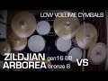 Zildjian Gen16 vs Arborea mute B8 low noise cymbals sound demo comparison