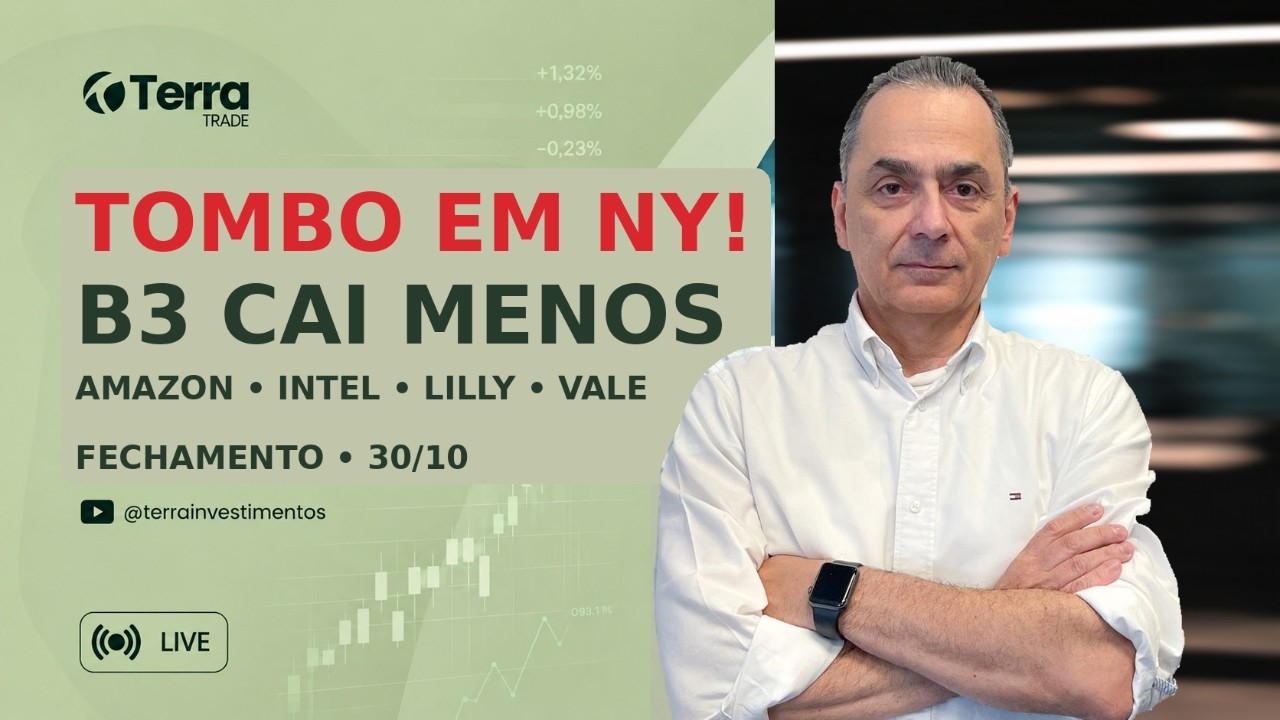 📉 Tombo em NY, Ibovespa cai menos! Intel e Amazon | Call de Fechamento 30/10/26 17h