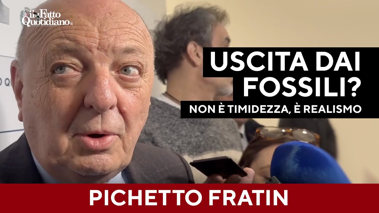 Pichetto Fratin: "Governo timido su uscita dai fossili? No, è realismo"
