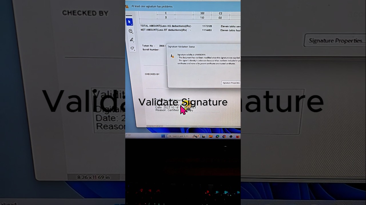 Signature validate in pdf |